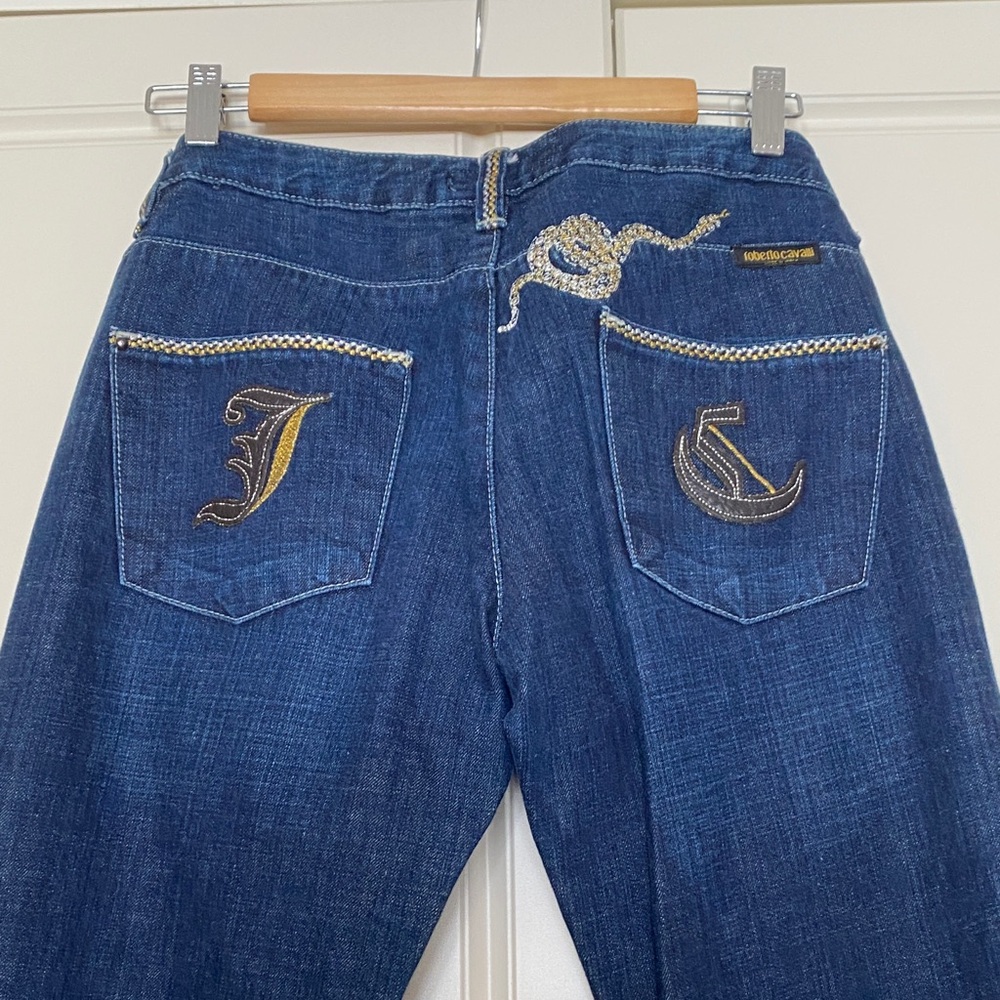 Roberto Cavalli Navy Bootcut Jeans - Picture 10 of 16